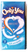 Платочки бумажные "ONLY YOU" 2 слоя