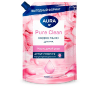 АУРА Pure Clean 1000 мл Жидкое мыло д/рук Масло дикой розы дой-пак