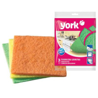 ЙОРК  Губки  д/посуды  3 шт Образивная 13*14см