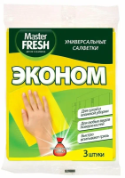 МАСТЕР ФРЕШ    Салфетки   3шт  универсальные д/уборки   ЭКОНОМ