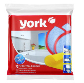 Салфетка Йорк для уборки дома 3шт вискоза 0051