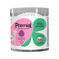 PREMIAL classic Ватные палочки 200шт Стакан