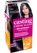 L`OREAL  КАСТИНГ КРЕМ ГЛОСС 210 Черный Перламутр