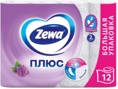 Туалетная бумага "Zewa Плюс "    2-х сл.12шт. Сирень