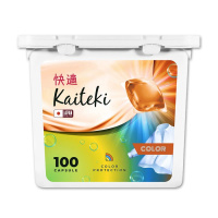 Kaiteki капсулы для стирки 100шт Колор 3в1