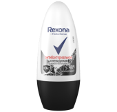 "Рексона" Ролик 50 мл. (Жен) Антибактериальный + Невидимый на черном и белом