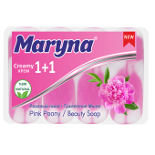 MARYNA Крем мыло туалет. ЭКОПАК 1+1 4х90гр Розовый пион