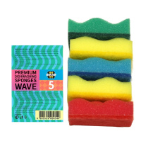 МЕУЛЕ Губки для мытья посуды Профильные 5шт