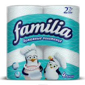 Полотенца бумажные FAMILIA  Белые 2х-сл. 2рул.