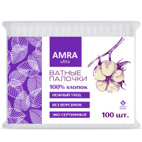 AMRA Ватные палочки 100шт пакет