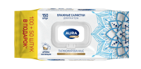 AURA   Влажные  салфетки Парфюмир 100+50шт. Пион Мускус