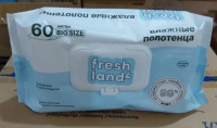 XXL влажные полотенца 60шт Фрешленд Без ЗАПАХА