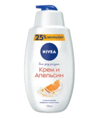 NIVEA Гель для душа  ЖЕН  750 мл  "КРЕМ АПЕЛЬСИН"