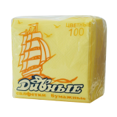 Салфетки Дивные 100 шт Желтые