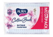 AURA   Ватные  Палочки  400шт   Запаска