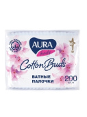 AURA   Ватные  Палочки  200шт. Запаска