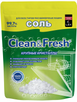 Соль гранулированная для ПММ  Clean & Fresh  1500 гр. дойпак