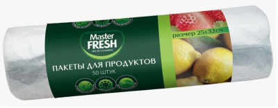 МАСТЕР ФРЕШ   Пакеты для продуктов 50шт.  25*32 фото в интернет-магазине KUTAVA