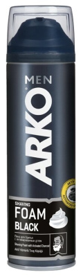 Пена для бритья Arko Men Shaving Foam Black, 200мл фото в интернет-магазине KUTAVA