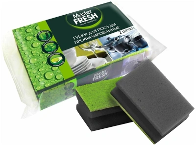 Мастер Фреш Губки д/посуды 2шт  Проф Блэк фото в интернет-магазине KUTAVA