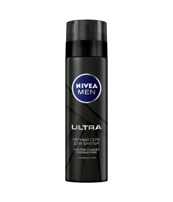 NIVEA Гель для бритья 200 мл  ULTRA  с Активным углем фото в интернет-магазине KUTAVA