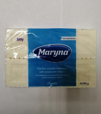 MARYNA Мыло хозяйственное против пятен BLUE 4*125гр фото в интернет-магазине KUTAVA