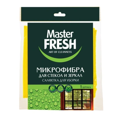 МАСТЕР ФРЕШ   Салфетка микрофибра для стекл 1шт фото в интернет-магазине KUTAVA